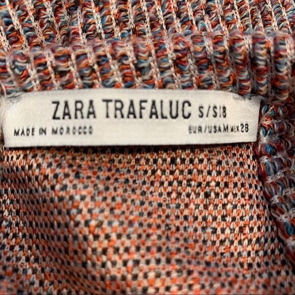 ZARA Trafaluc Racerback Boho Top S Raw Hem Fringe Sleeveless Tank - Picture 2 of 3